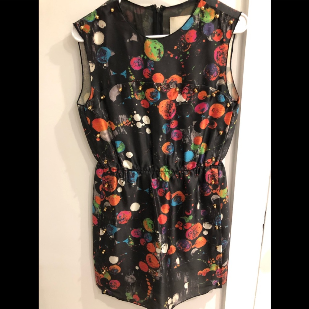 Phillip Lim Multi Color Black Mini dress Sz 0